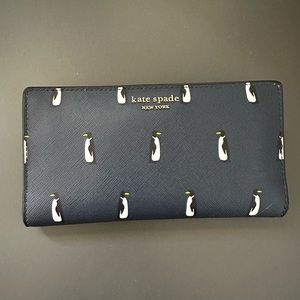 Kate Spade Cameron Penguin Large Slim Bifold Wallet